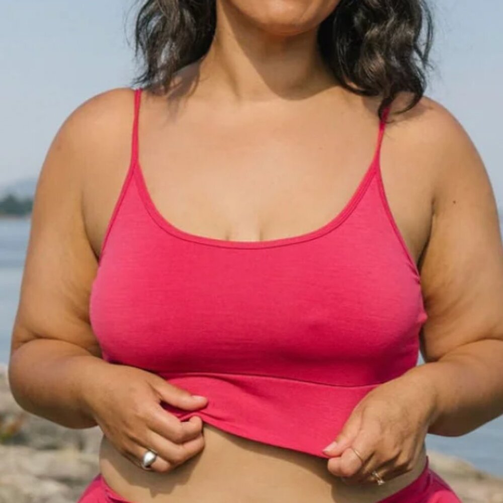 Simply Merino Bralette In Framboise